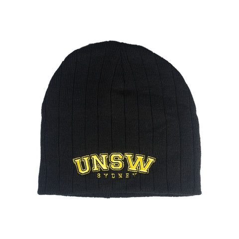 UNSW Cable Knit Beanie - Black