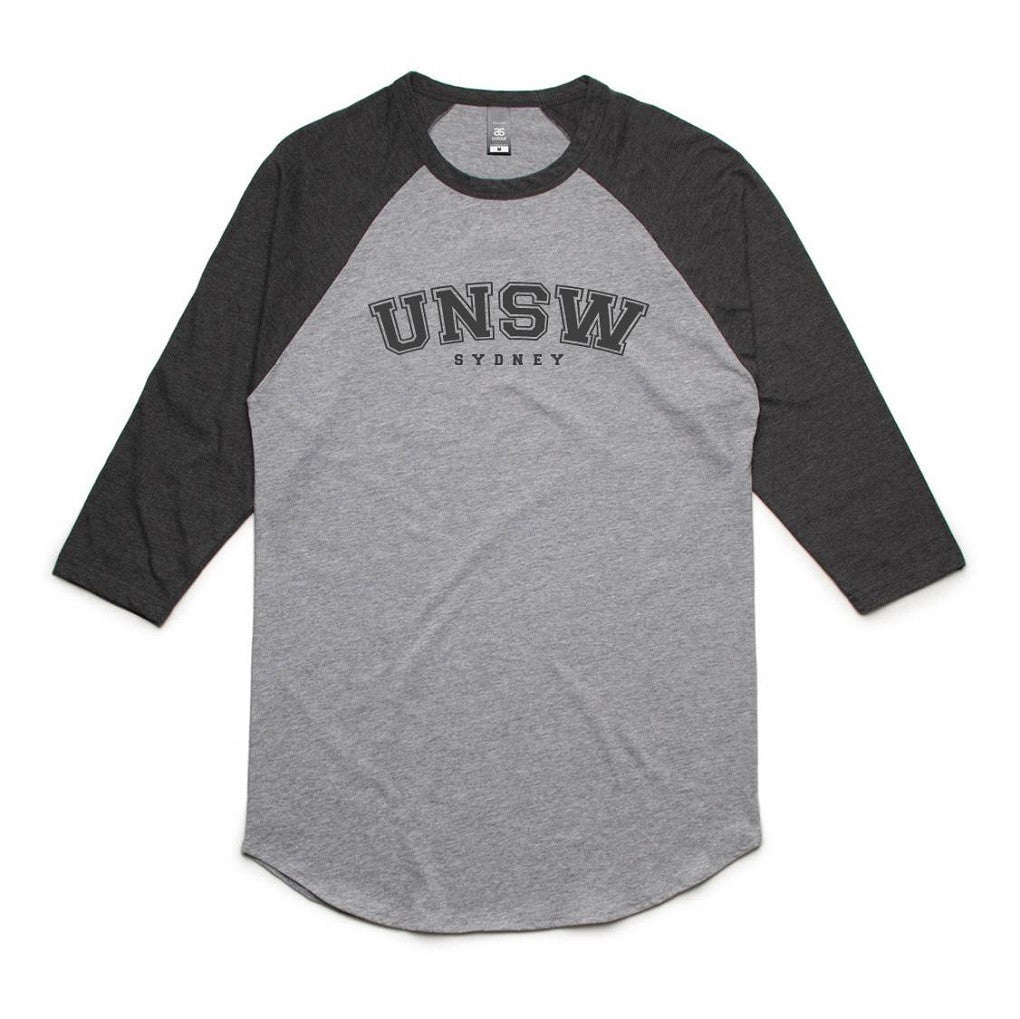 UNSW Raglan 3/4 Style Tee - Grey/Asphalt