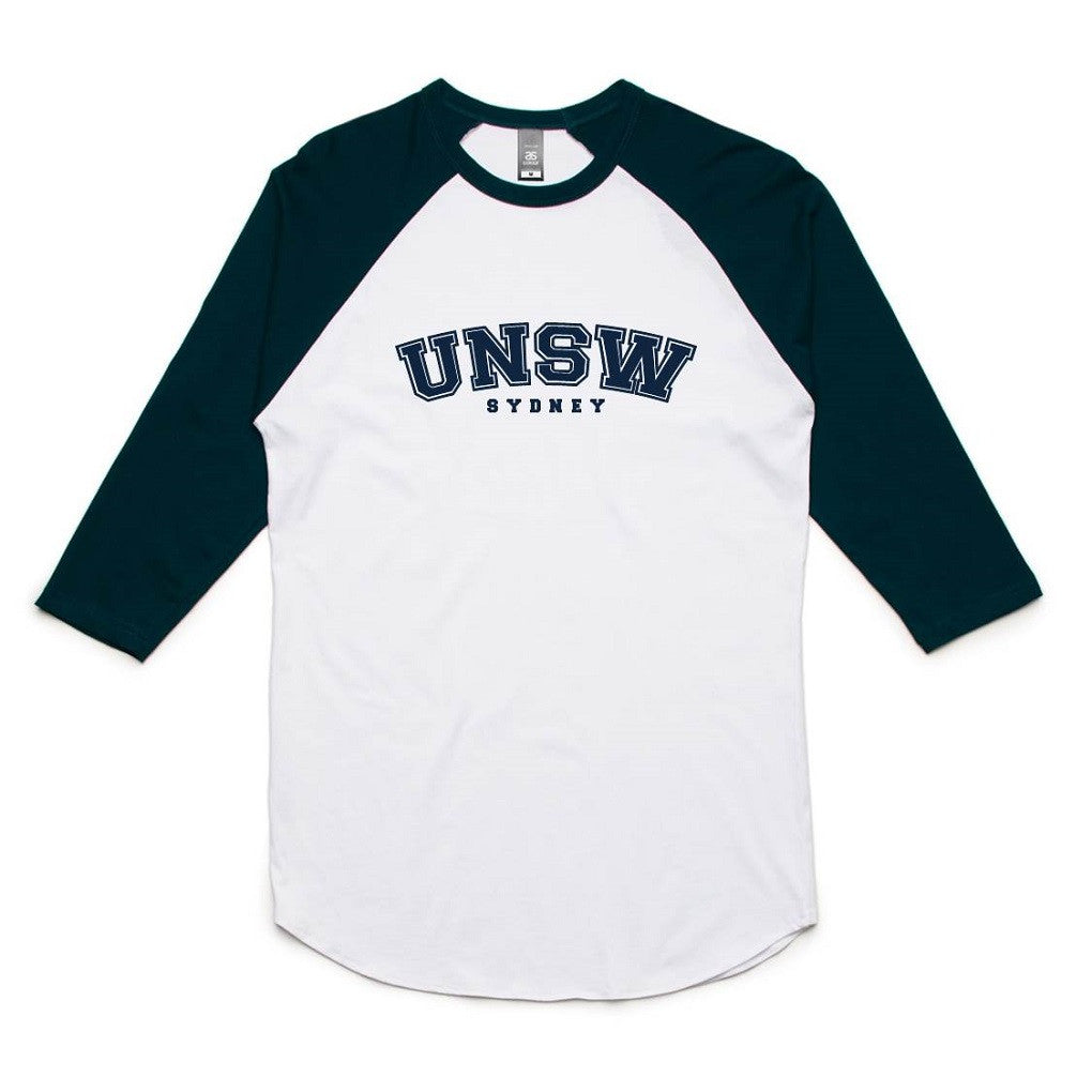 UNSW Raglan 3/4 Style Tee - White/Navy