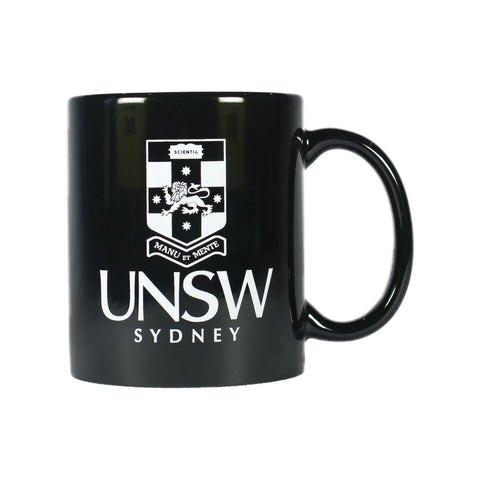 Coffee Mug - Black With White UNSW Crest