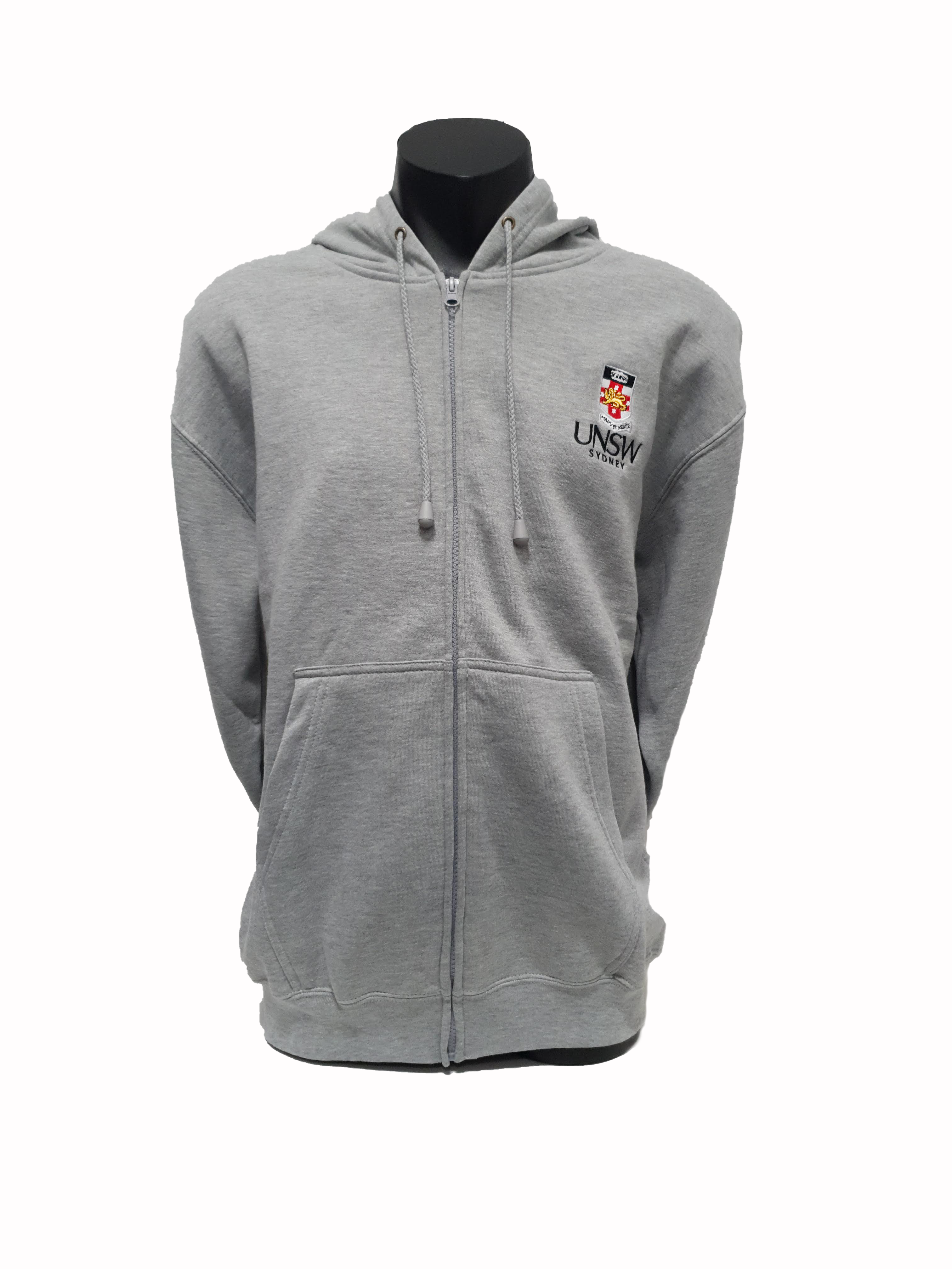 Grey hooded 2025 zipper sweatshirt
