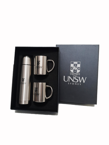 UNSW Thermos Flask & Mugs Set