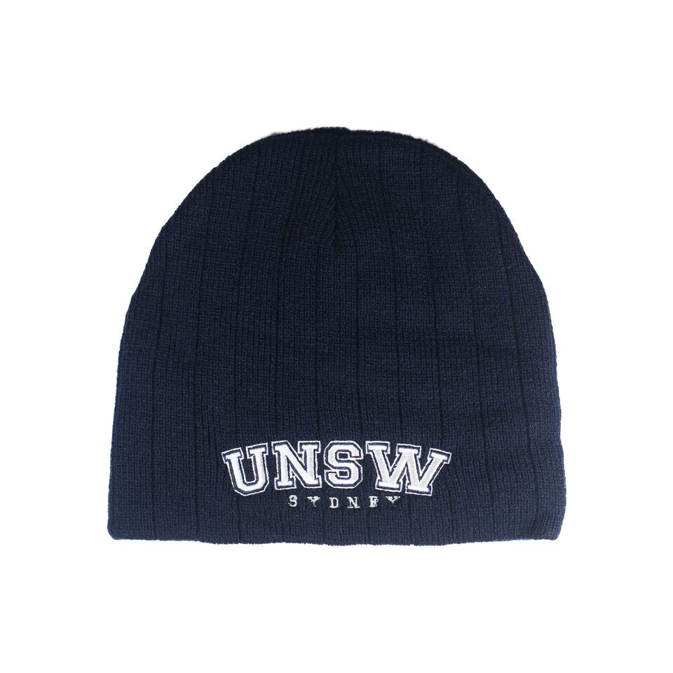 UNSW Cable Knit Beanie - Navy