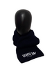 UNSW Cable Knit Scarf - Navy & White